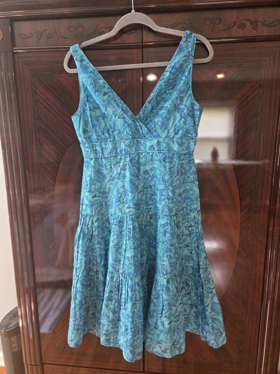 Ralph Lauren Dresses & Skirts - Ralph Lauren Turquoise Floral V-Neck Midi Dress